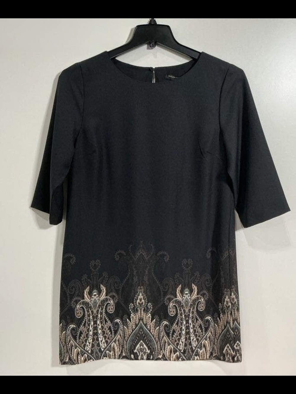 Banana Republic Black Dress with Ornate Hem